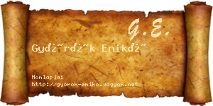 Györök Enikő névjegykártya